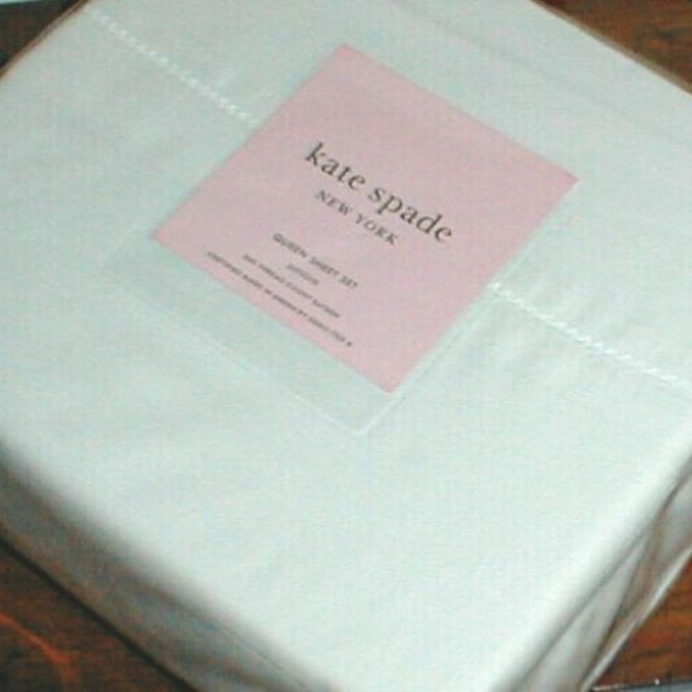 KATE SPADE NEW YORK Cotton Sateen 300TC QUEEN Sheet Set